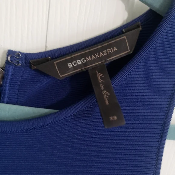 BCBGMaxAzria Blue Peplum Dress! - Picture 4 of 5